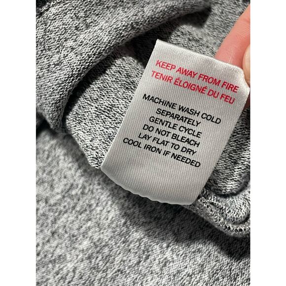 Bar by Melis Kozan Women's Size Medium Striped Side Zip Sweatshirt Black Gray - Picture 9 of 9